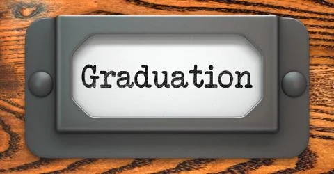 Graduation - Concept on Label Holder. Stock Illustration