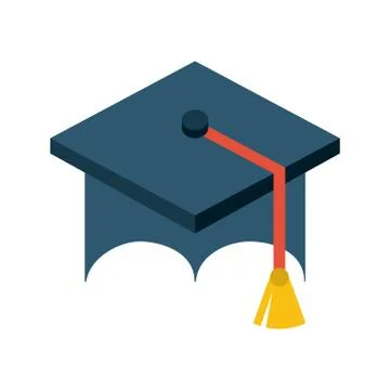 Graduation design over white background, vector illustration 스톡 일러스트