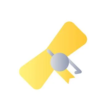 Graduation diploma flat gradient two-color ui icon 스톡 일러스트