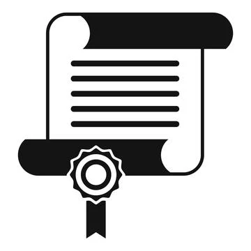 Graduation diploma icon flat vector. Student book Illustrazione stock