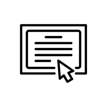 Graduation diploma icon simple flat style outline illustration Stock Illustration