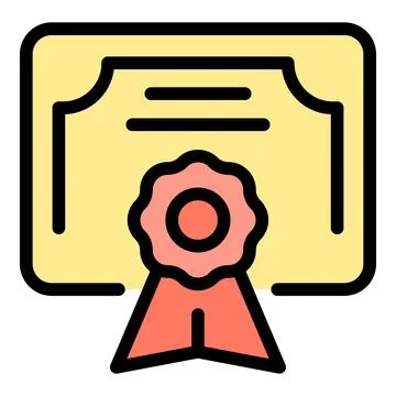 Graduation diploma icon vector flat Illustrazione stock