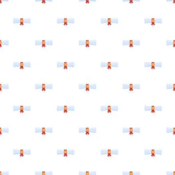 Graduation diploma scroll background education achievement pattern イラスト素材