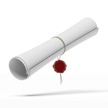 Graduation diploma scroll Illustrazione stock