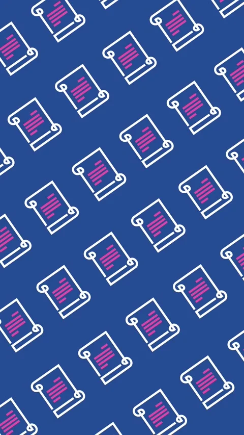 Graduation diploma scroll pattern with seamless certificate line art icons 스톡 동영상 334804648