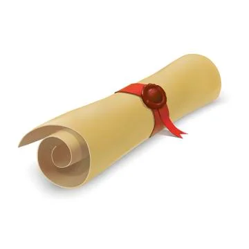 Graduation diploma scroll vector Stockillustratie