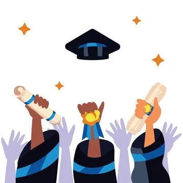 Graduation event party Stock Illustration