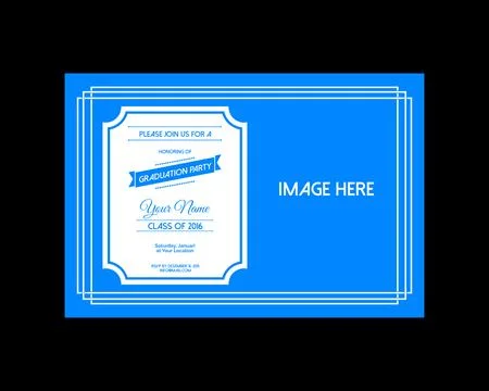 Graduation Flyer Template Vector Illustration Stock Illustration