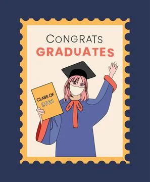 Graduation greeting Stock Illustration