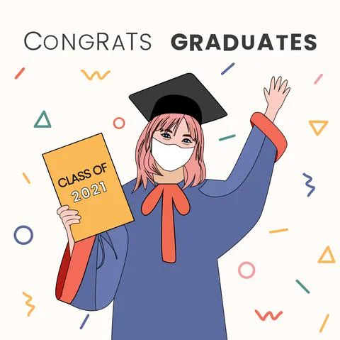 Graduation greeting Stock Illustration