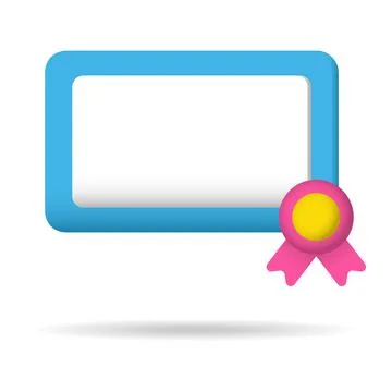 Graduation hat and diploma scroll with ribbon flat vector illustration Stock Illustration
