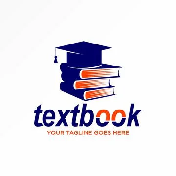 Graduation hat book papers for logo design vector image. Stock Illustration