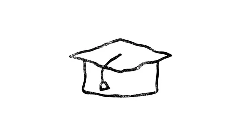 Graduation hat cap flat icon for apps and websites. Motion graphics. Stock Footage 150770766