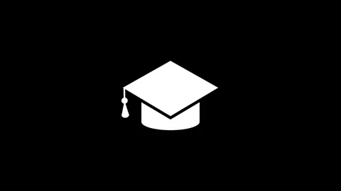 Graduation hat icon, animated graduation hat icon, animated green screen 4k.. Stock Footage 322713820