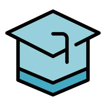 Graduation hat icon vector flat イラスト素材