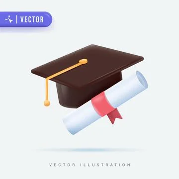 Graduation hat Stock Illustration