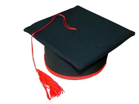 Graduation hat isolated on white background Фото