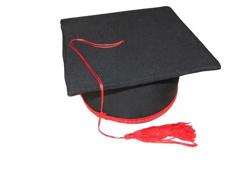 Graduation hat isolated on white background Fotos Stock