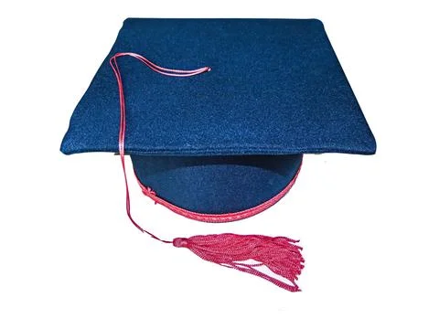 Graduation hat isolated on white background Fotos Stock