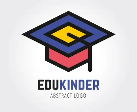 Graduation hat logo icon Stock Illustration