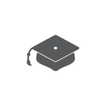 Graduation hat symbol icon vector Stock Illustration