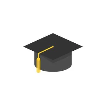 Graduation hat vector icon. Graduation in college and university. Vector EPS1 Stock Illustration