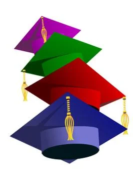 Graduation hat vector illustration Stock Illustration