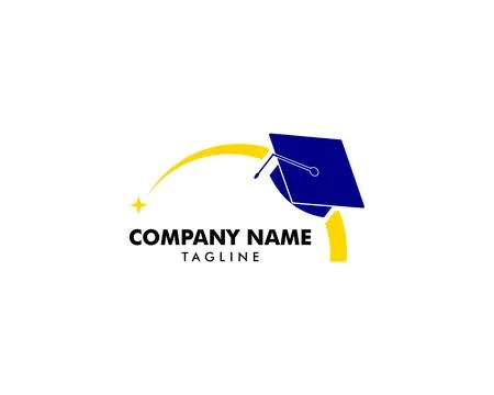 Graduation hat vector logo, Education logo Stock Illustration