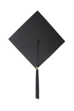 Graduation hat on white background Stock-Fotos