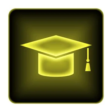 Graduation icon. internet button on white background.. Stock Illustration