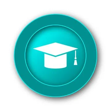  Graduation icon. Internet button on white background. Stock Illustration