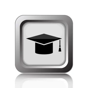 Graduation icon. Internet button on white background.. Stock Illustration