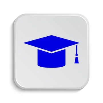 Graduation icon. Internet button on white background.. Stock Illustration