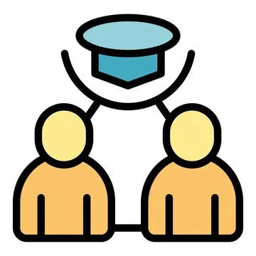 Graduation icon vector flat Illustrazione stock