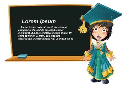 Graduation. Stock Illustration