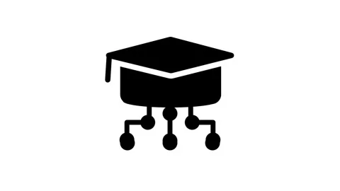 Graduation Network Education Icon Stock Footage 340305911