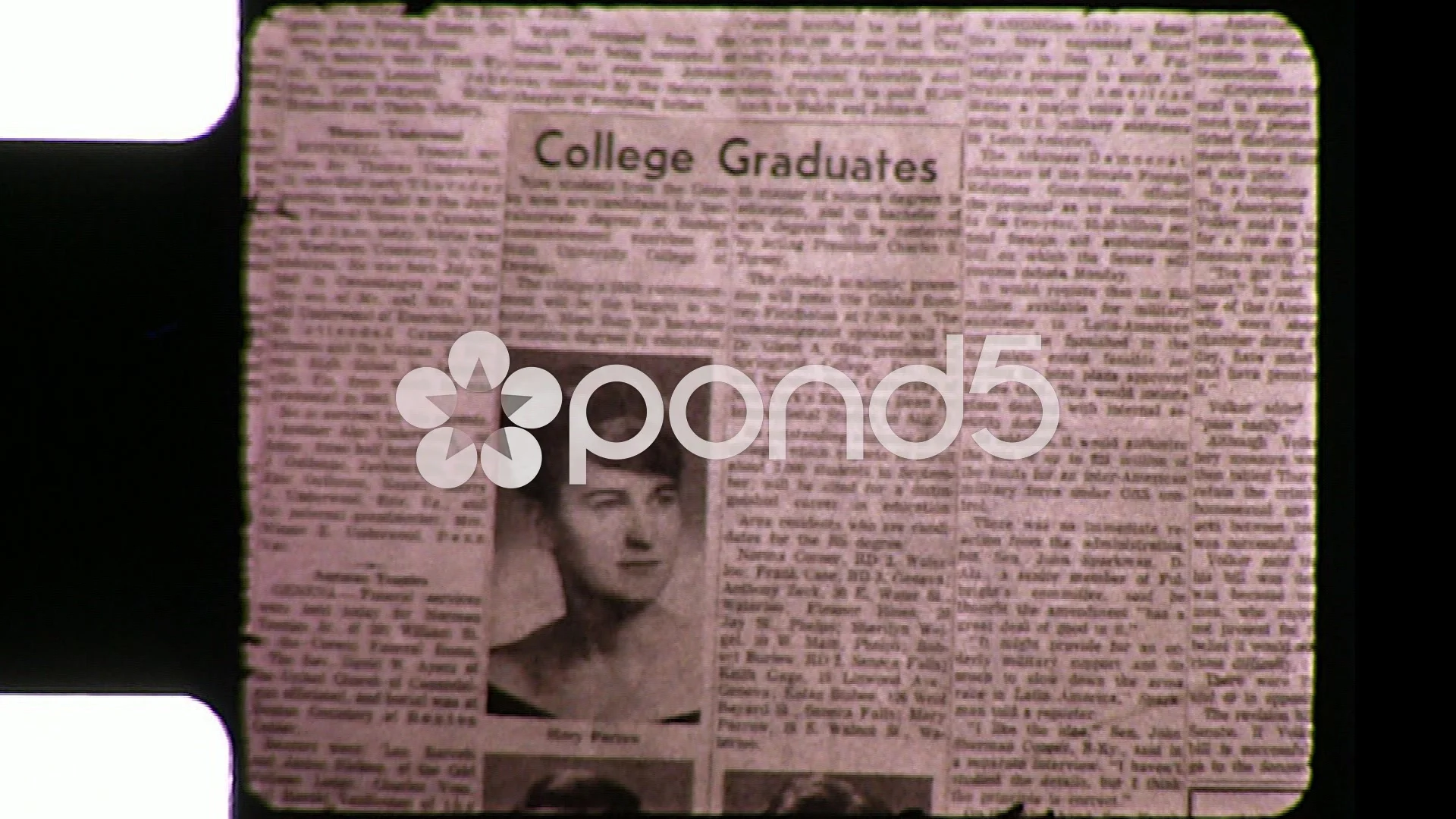 Graduation Newspaper Announcement Gradua Stock Video Pond5