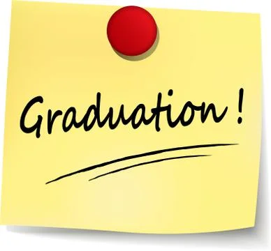 Graduation note Stock Illustration