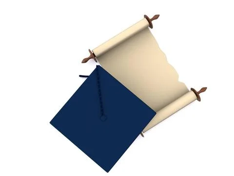 Graduation objects on white. 3d graduation objects on white. 3d Copyright:... Stock Photos