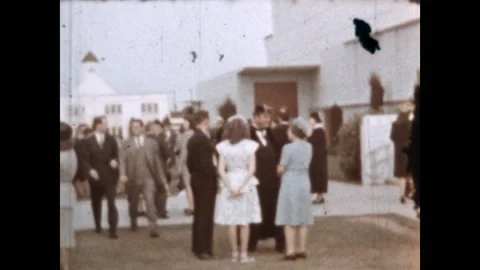 Graduation at Pepperdine 1947 Stock Footage 164606698