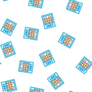 Graduation photo vector seamless pattern sign Illustrazione stock