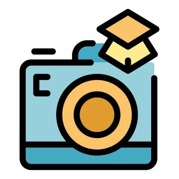 Graduation photography course, learning visual storytelling skills Stock Illustration