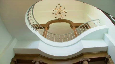 Graduation Procession Staircase Stock Footage