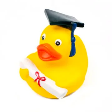 Graduation rubber duck Stock Photos