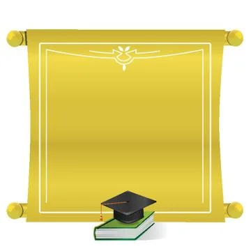 Graduation Scroll Stock Illustration