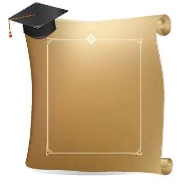 Graduation Scroll Stock Illustration