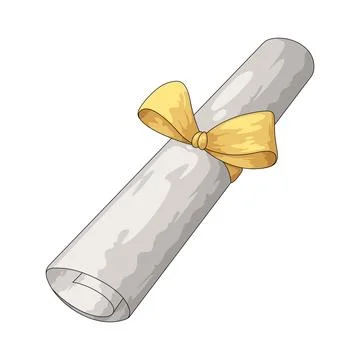 Graduation scroll illustration Illustration