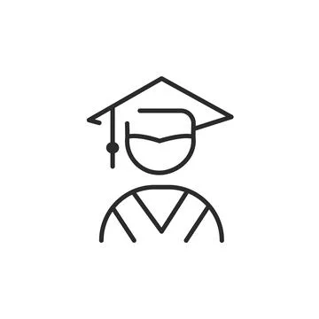 Graduation Student Icon Stock Illustration
