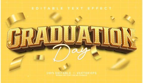 Graduation vector text effect with modern style design Stock Illustration