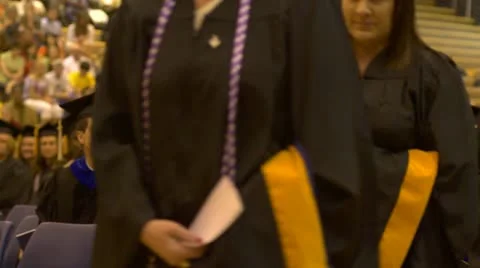 Graduation Walk Stock Footage 12605633